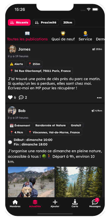 Découvre l'actualité de ton quartier