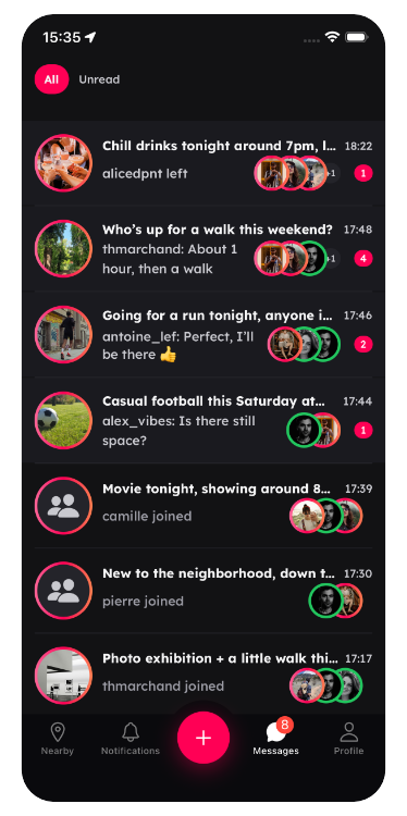 Chat with participants