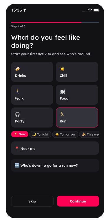 Create your activity in 10 seconds